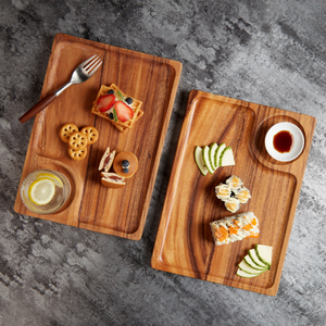 Square Wooden Steak Board Serving Platter Tray